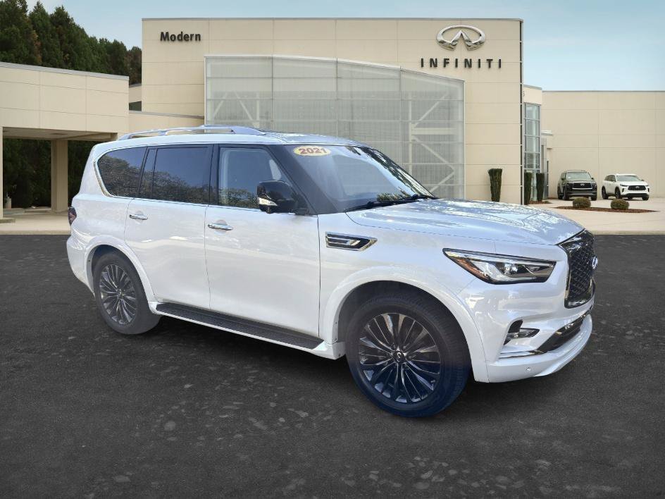 Used 2021 Moonstone White INFINITI PREMIUM SELECT image 5