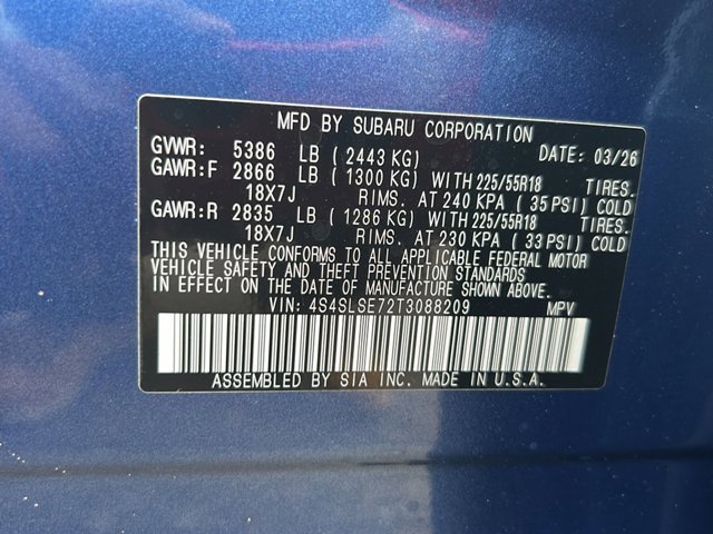 New 2026 DAYBREAK BLUE PEARL Subaru Premium Hybrid image 17