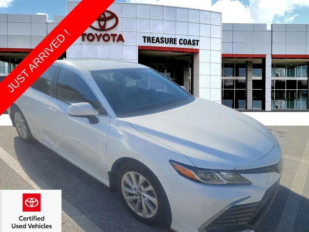Certified Used 2022 White Toyota LE image 1