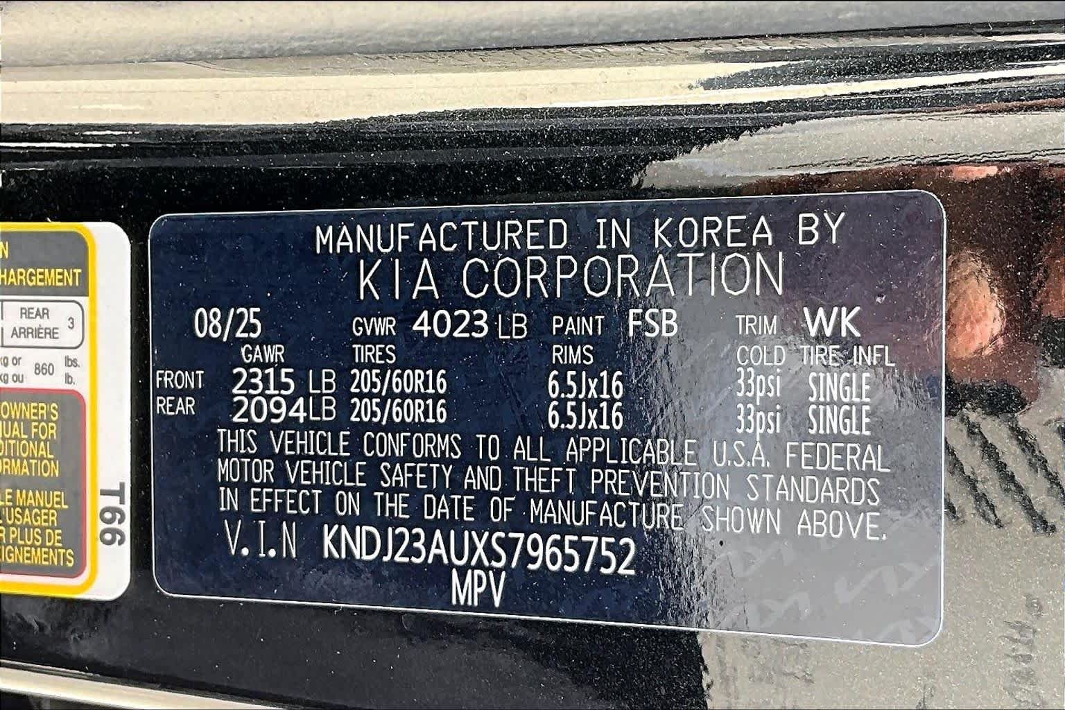 Certified Used 2025 Fusion Black Kia LX image 33