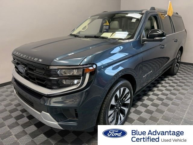 Certified Used 2025 Stone Blue Metallic Ford Platinum image 1
