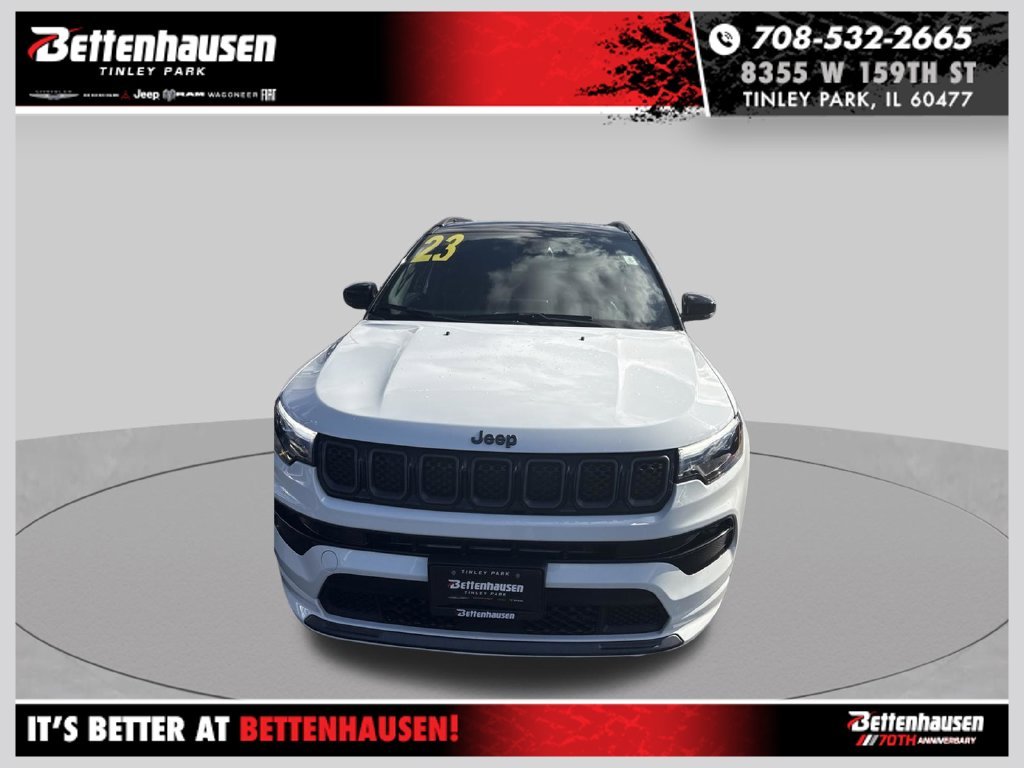Used 2023 Bright White Clearcoat Jeep High Altitude image 1