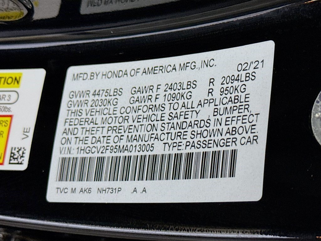 Used 2021 Crystal Black Pearl Honda Touring image 36