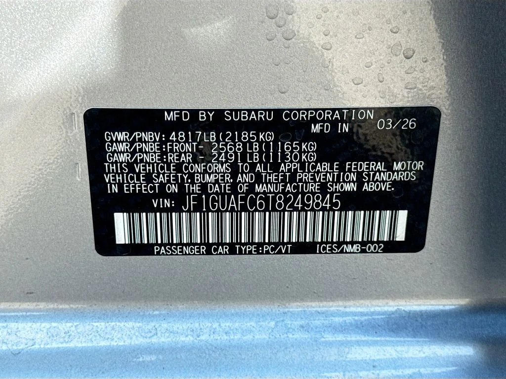 New 2026 Silver Subaru Sport image 41