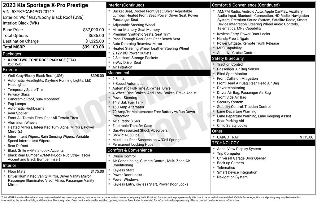 Used 2023 Gray Kia X-Pro Prestige image 3