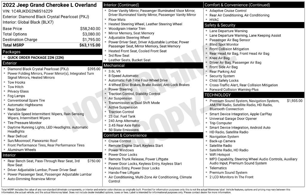 Used 2022 Black Jeep Overland image 25