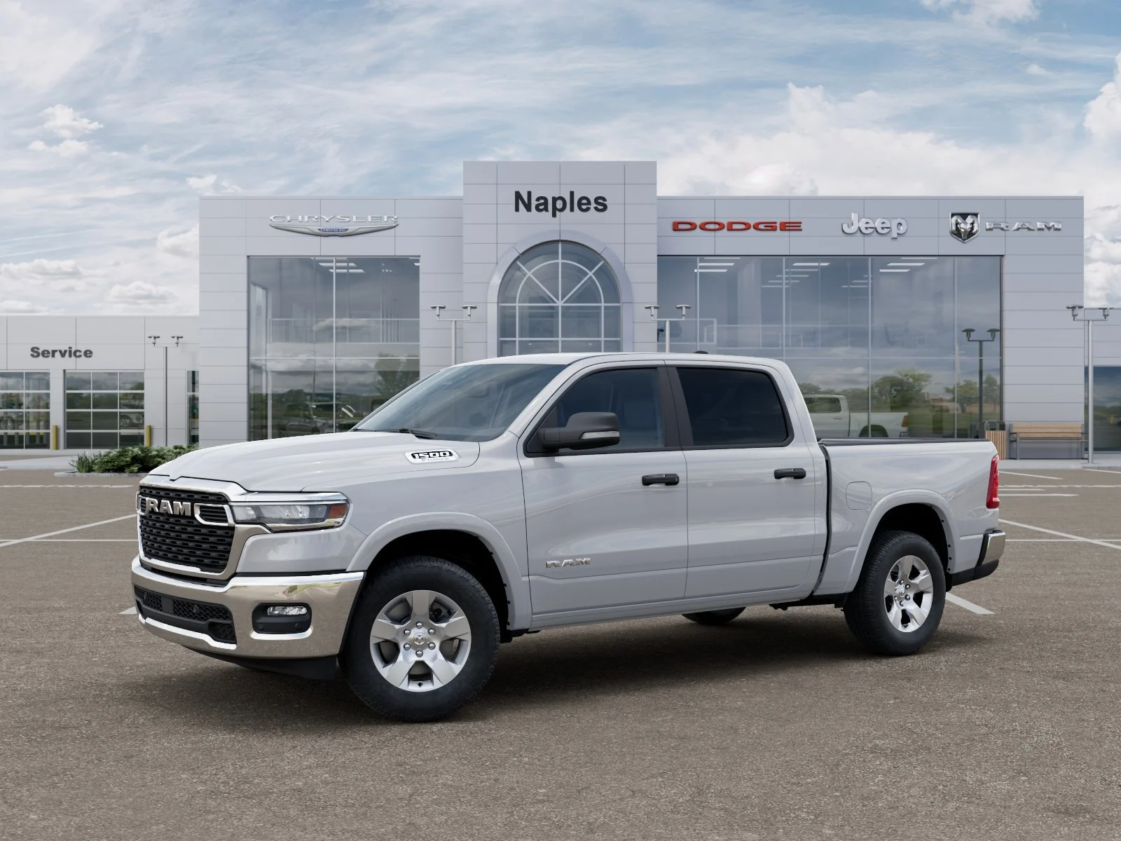 New 2026 Bright White Clear-Coat Exterior Paint RAM Big Horn image 2