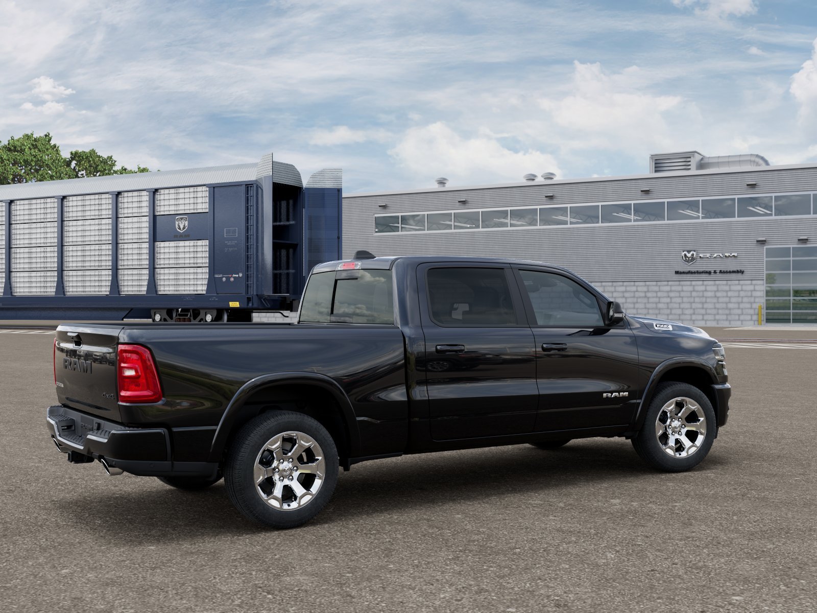 New 2026 Diamond Black Crystal Pearl-Coat Exterior Paint RAM BIG HORN image 2