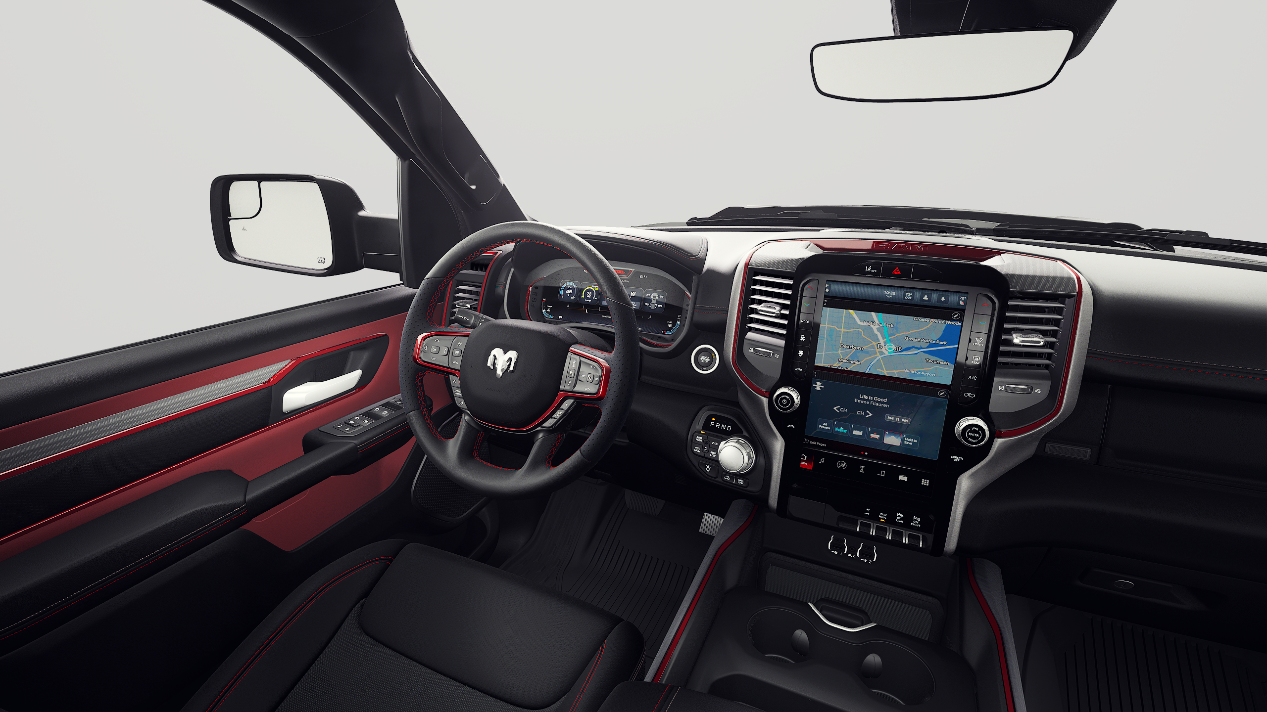 New 2027 Diamond Black Crystal Pearl-Coat Exterior Paint RAM REBEL image 8