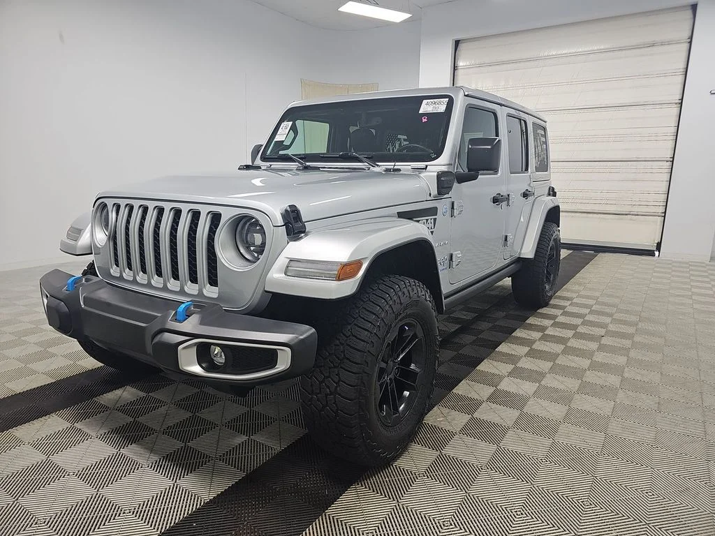 Used 2023 Silver Jeep Sahara 4xe image 1