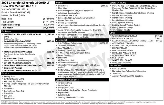New 2026 Summit White Chevrolet LT image 5