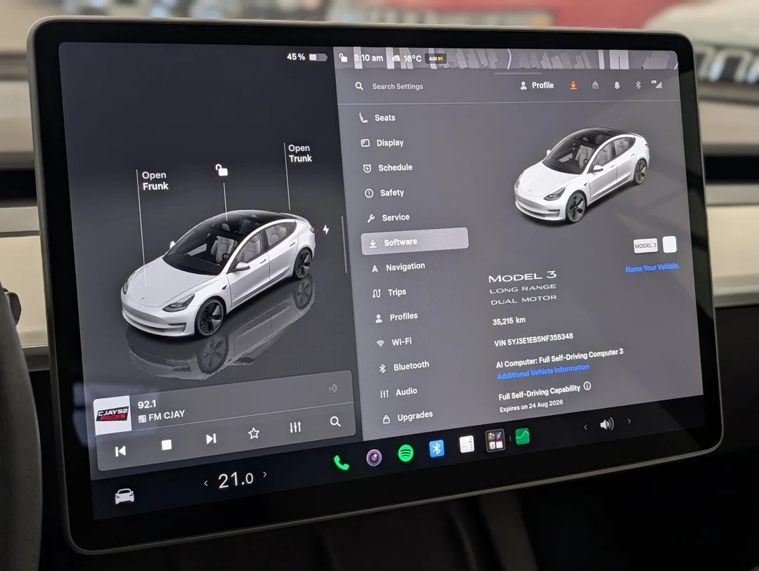 Certified Used 2022 White Tesla Long Range - - AWD - Self-Driving - Leather - Traffic Aware & More! image 21