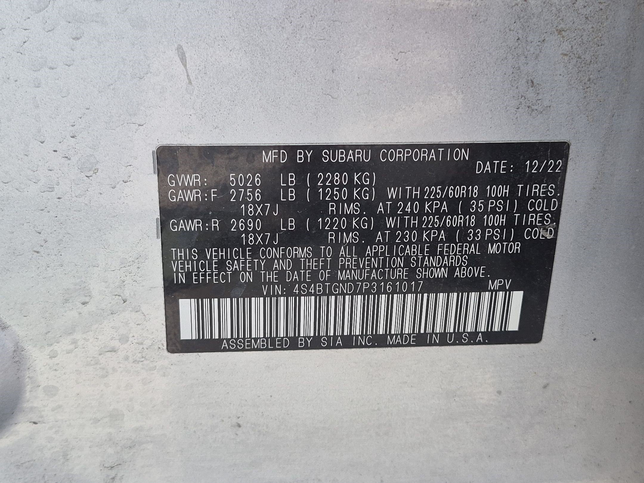 Used 2023 Ice Silver Metallic Subaru Limited XT image 34