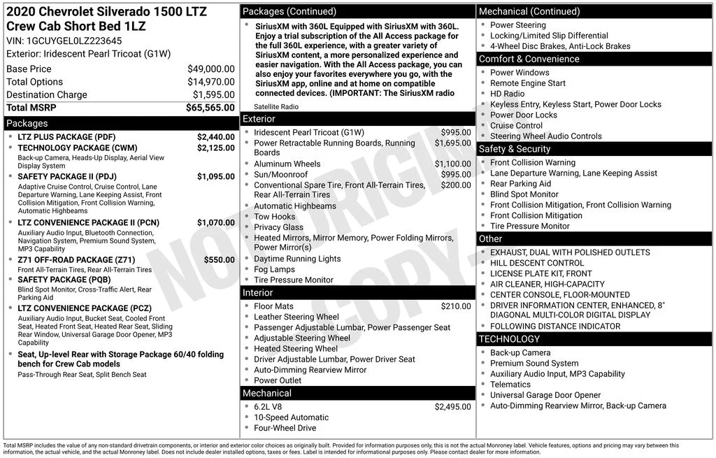 Certified Used 2020 Beige Chevrolet LTZ image 39