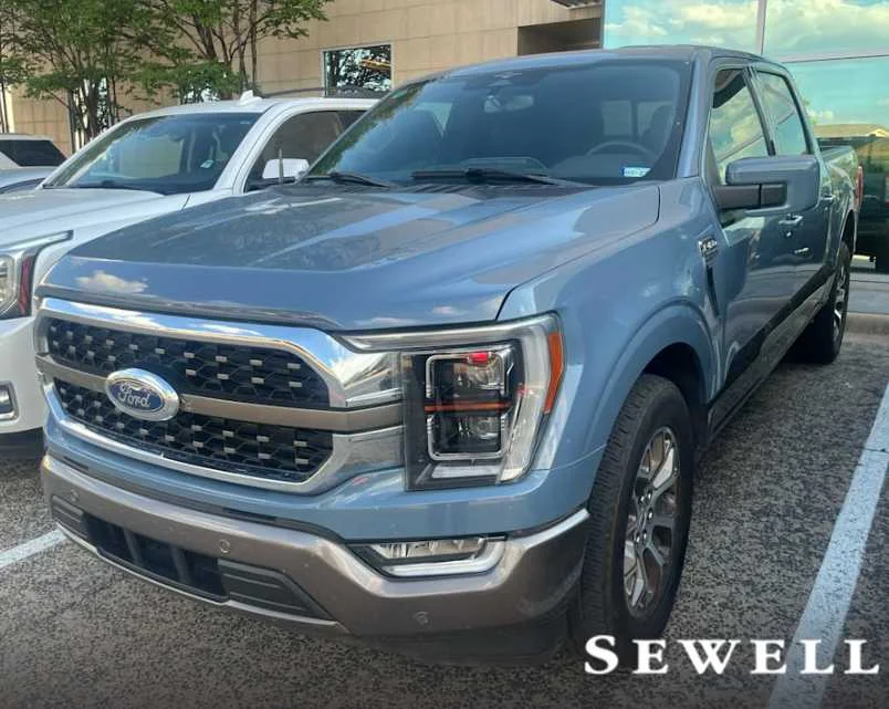 Used 2023 Azure Gray Metallic Tri-Coat/Stone Gray Ford King Ranch image 1