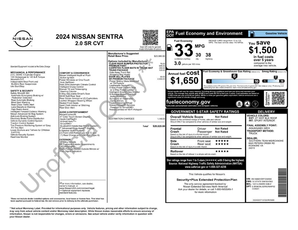 Used 2024 White Nissan SR image 7
