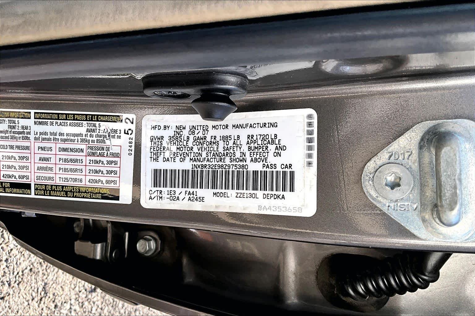 Used 2008 Phantom Gray Pearl Toyota CE image 33