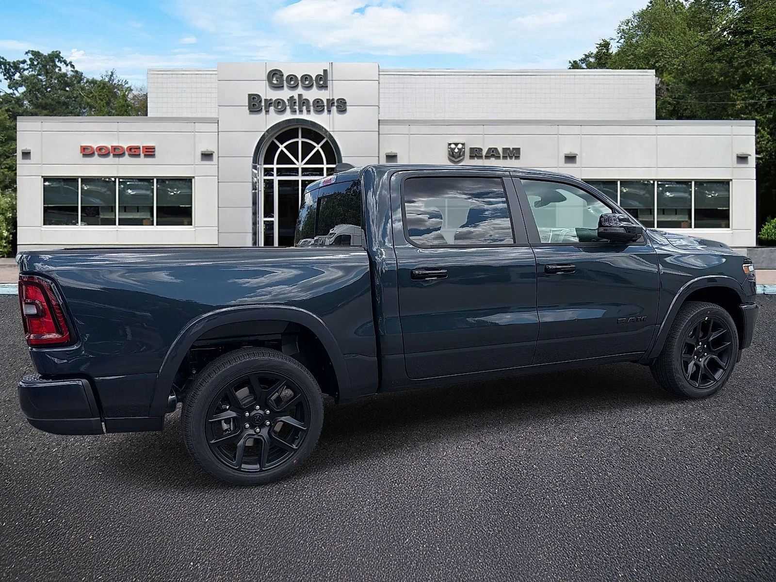 New 2026 Forged Blue Metallic Exterior Paint RAM Laramie Crew Cab 4x4 5