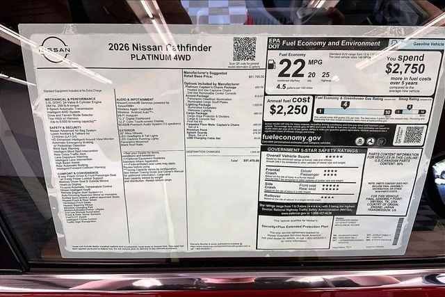 New 2026 Scarlet Ember Tintcoat Nissan Platinum image 42