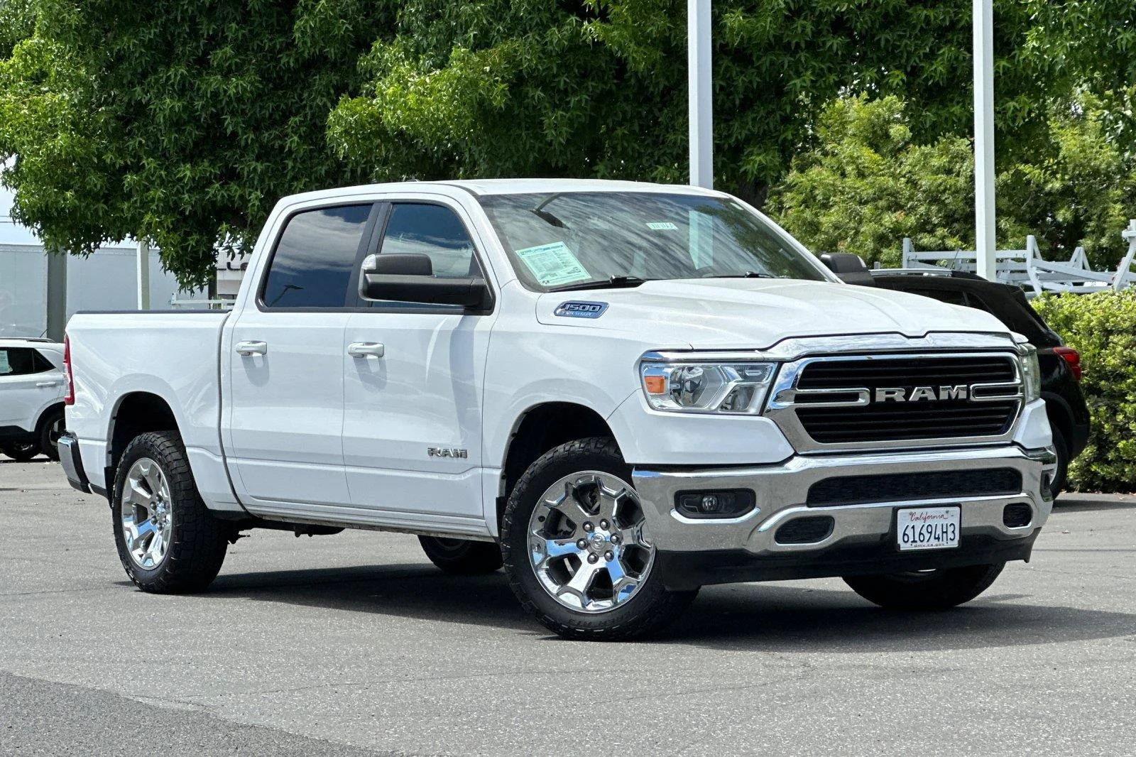 Used 2021 Bright White Clearcoat Ram Big Horn image 1