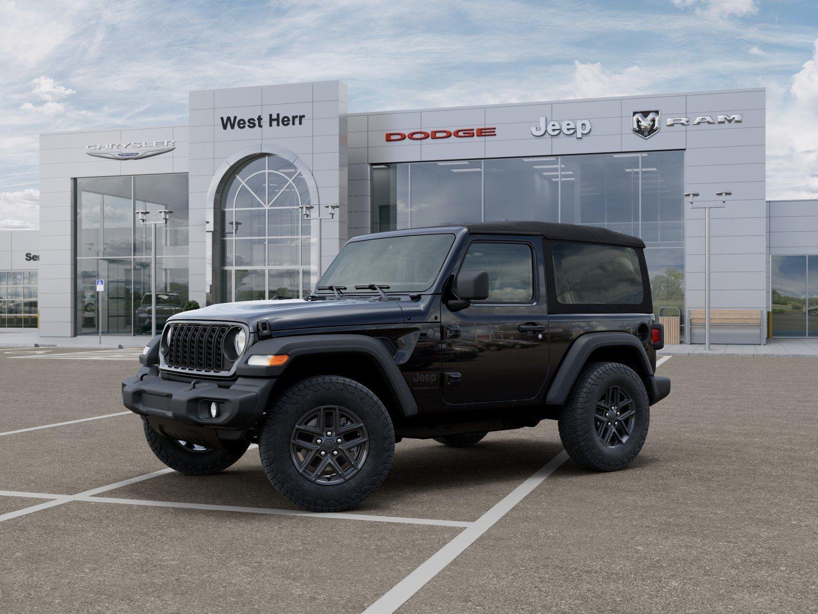 New 2026 Black Clear-Coat Exterior Paint Jeep WRANGLER 2-DOOR SPORT S image 2