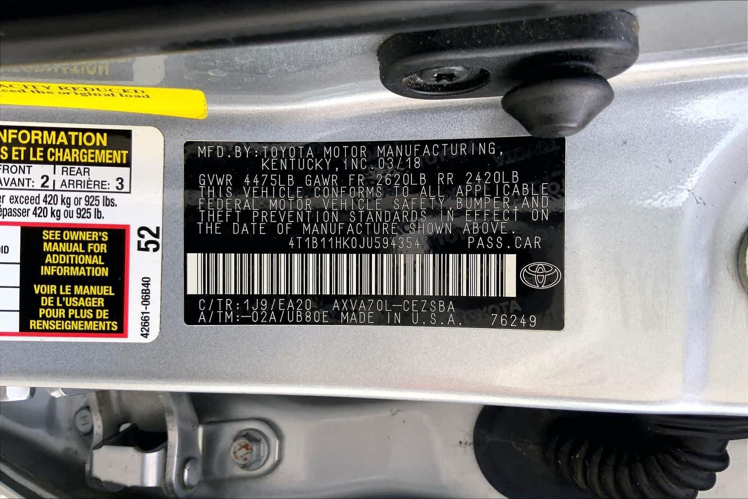 Used 2018 Celestial Silver Metallic Toyota SE image 36