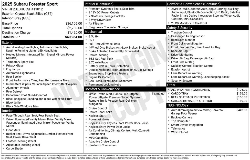 Used 2025 Black Subaru Sport image 10