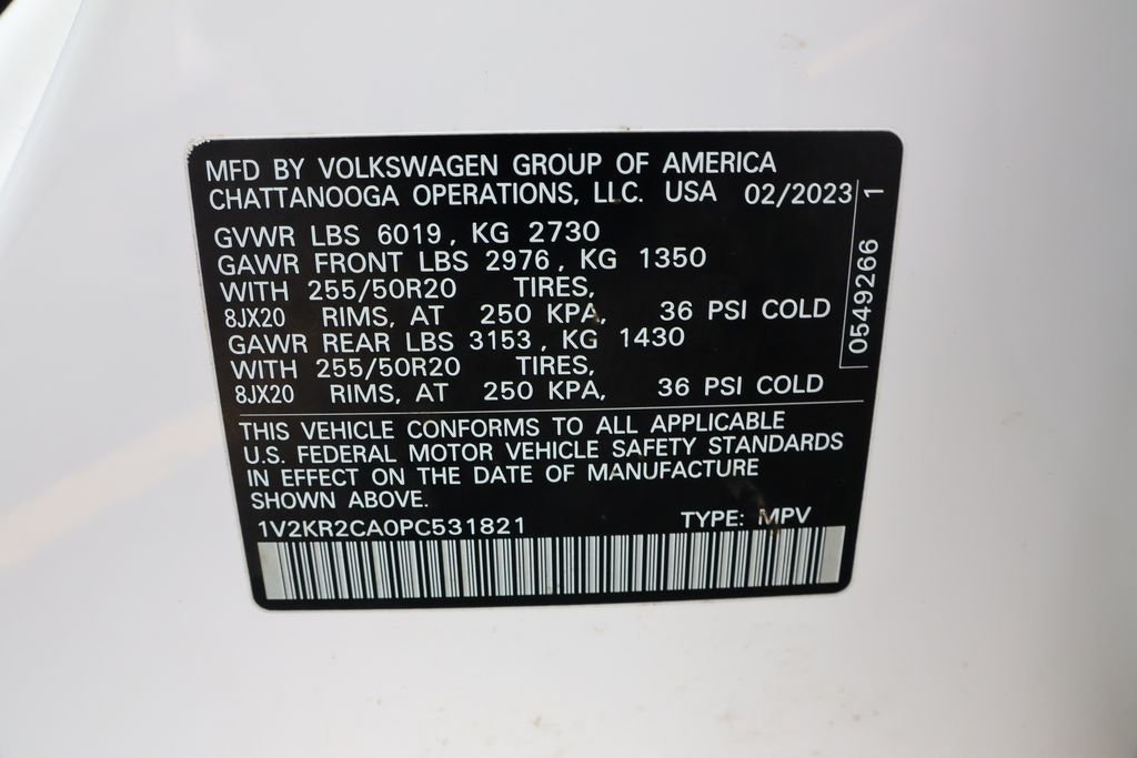 Used 2023 White Volkswagen 3.6L V6 SE w/Technology image 41