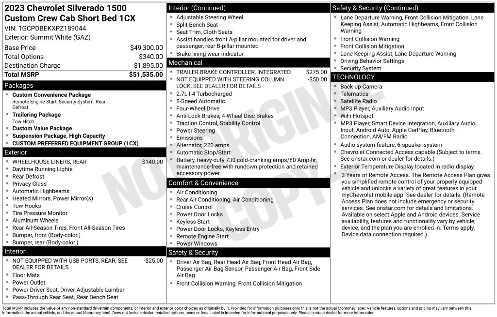 Used 2023 White Chevrolet Custom image 32