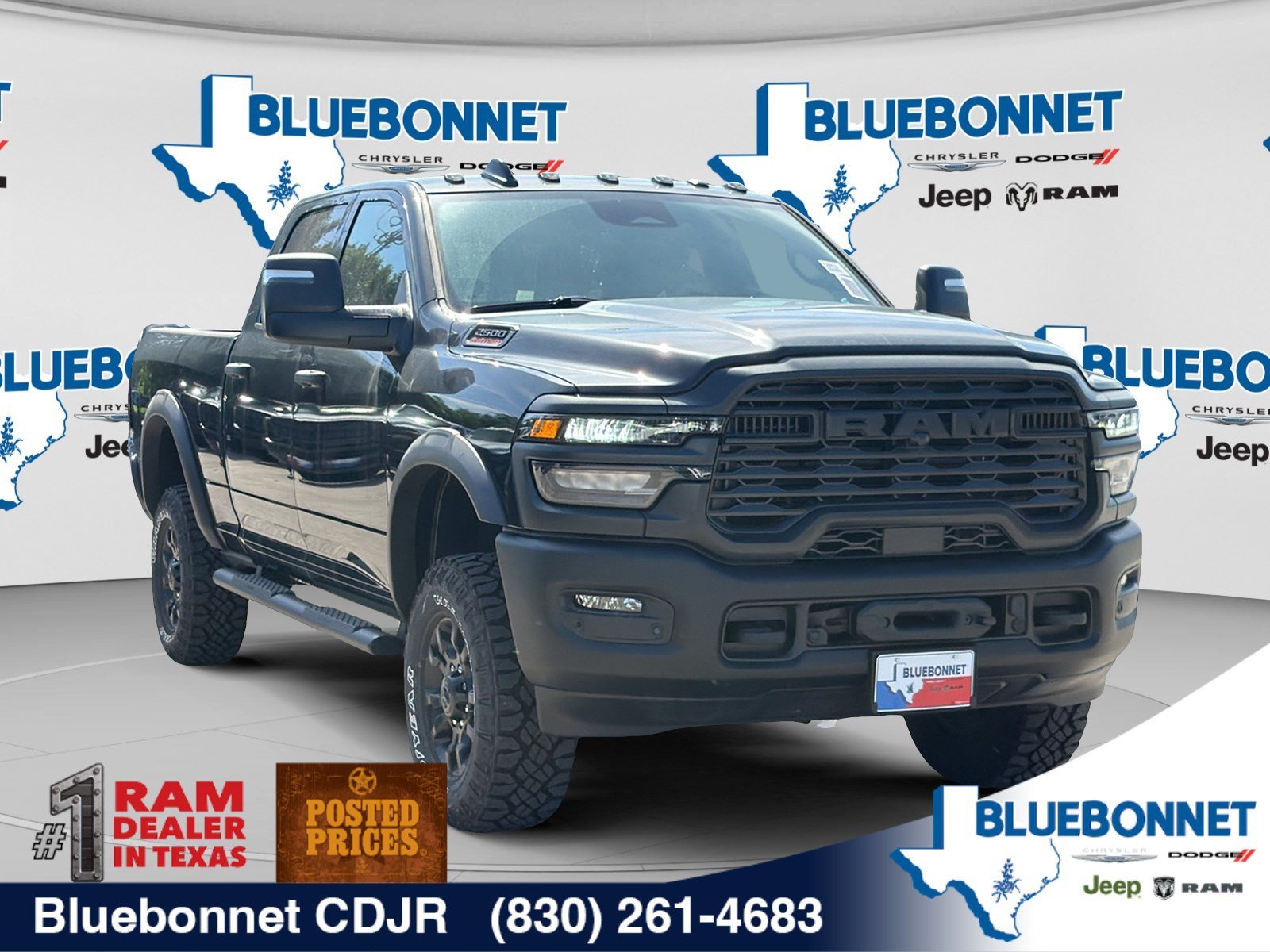 New 2026 Diamond Black Crystal Pearl-Coat Exterior Paint RAM Tradesman image 3