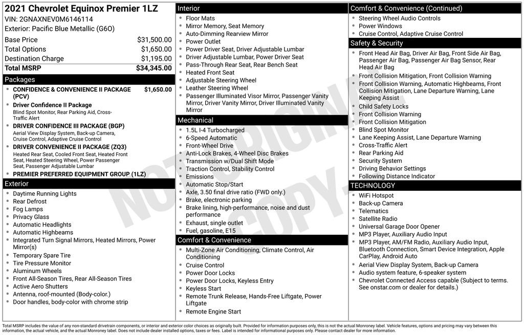 Used 2021 Blue Chevrolet Premier image 28