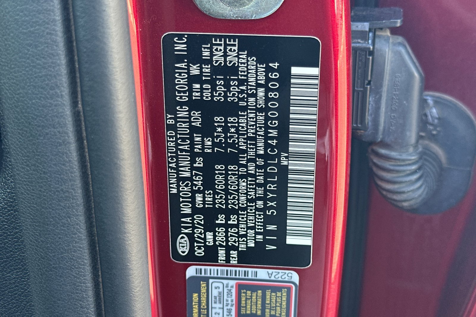 Used 2021 Passion Red Tintcoat Kia S image 30