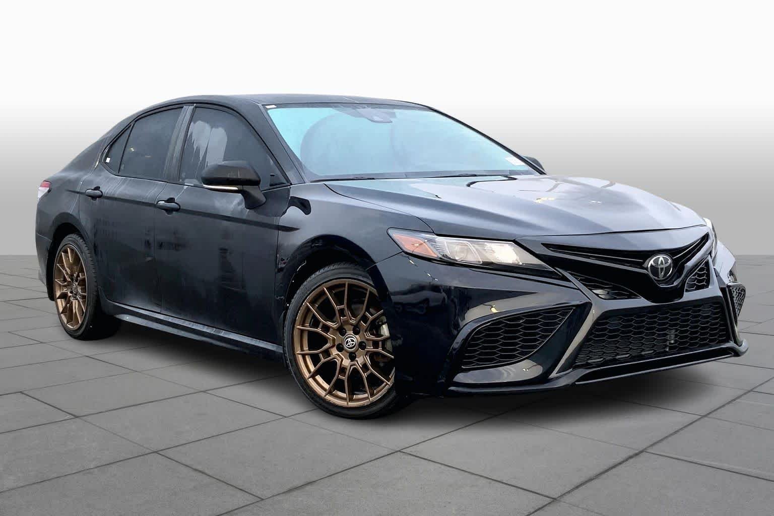 Used 2023 Midnight Black Metallic Toyota SE Nightshade image 2