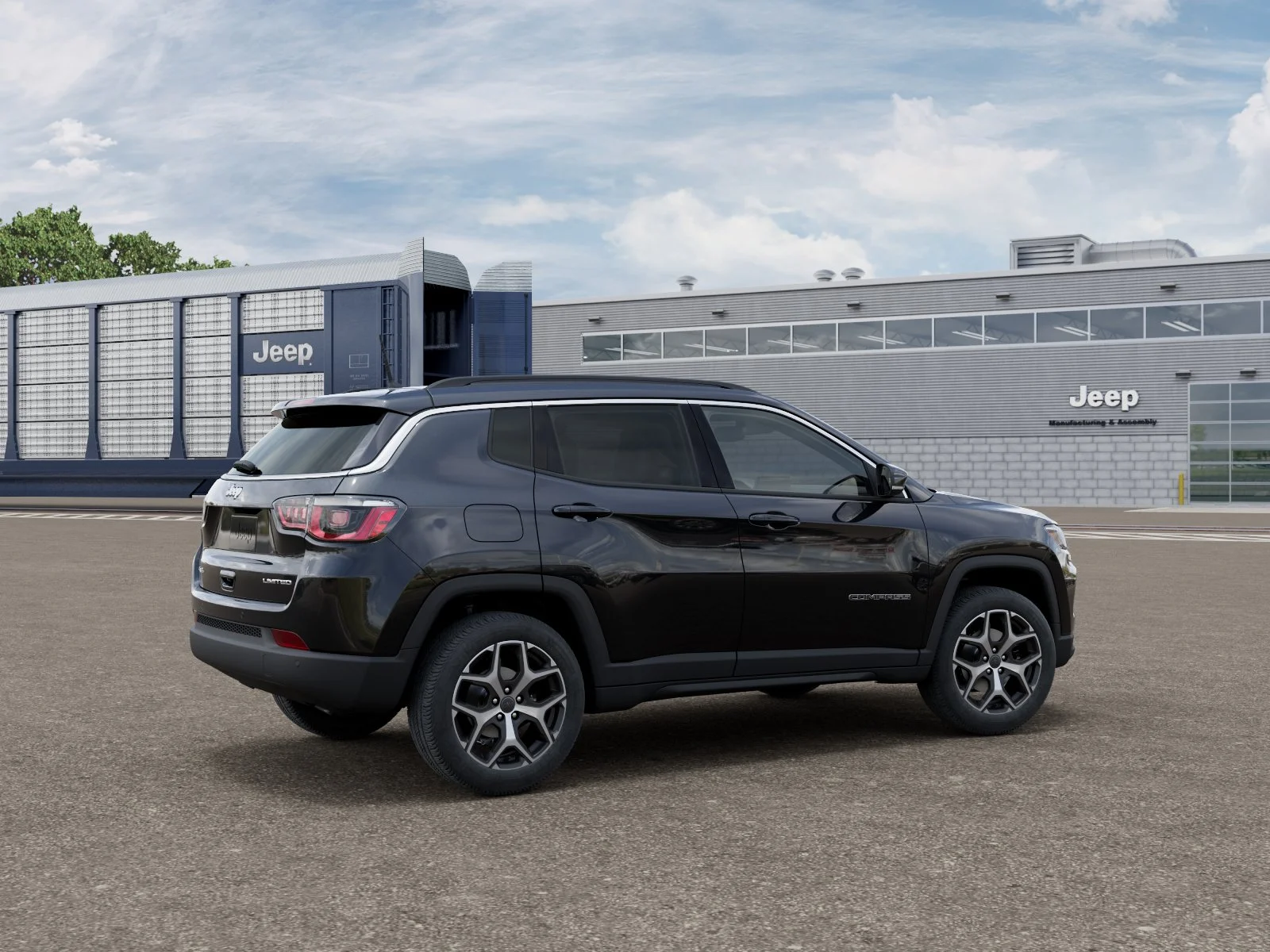 New 2026 Diamond Black Crystal Pearlcoat Jeep Limited image 2