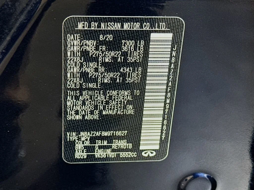 Certified Used 2021 Blue INFINITI Premium Select image 44