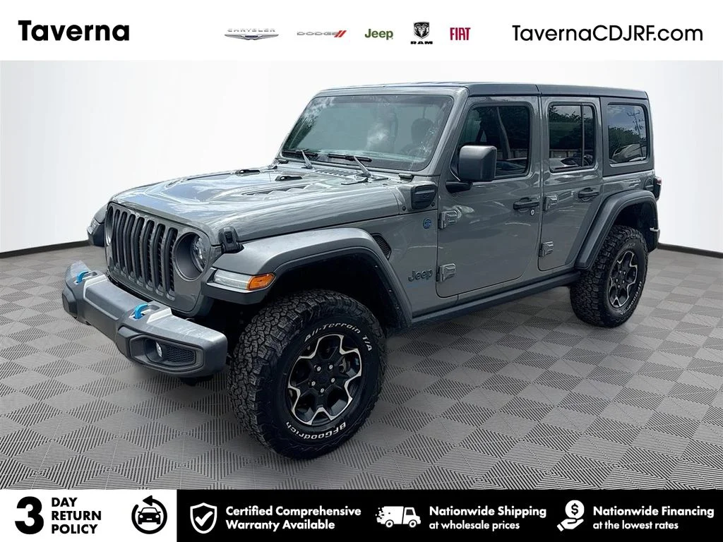 Used 2023 Gray Jeep Rubicon 4xe image 1