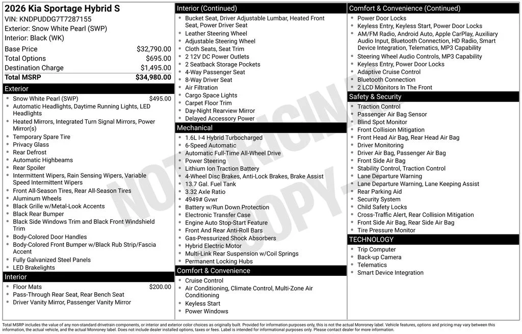 Certified Used 2026 White Kia S image 5