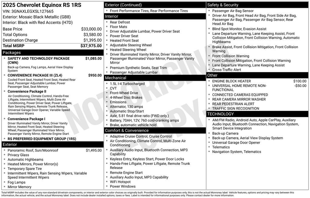 Used 2025 Black Chevrolet RS image 50