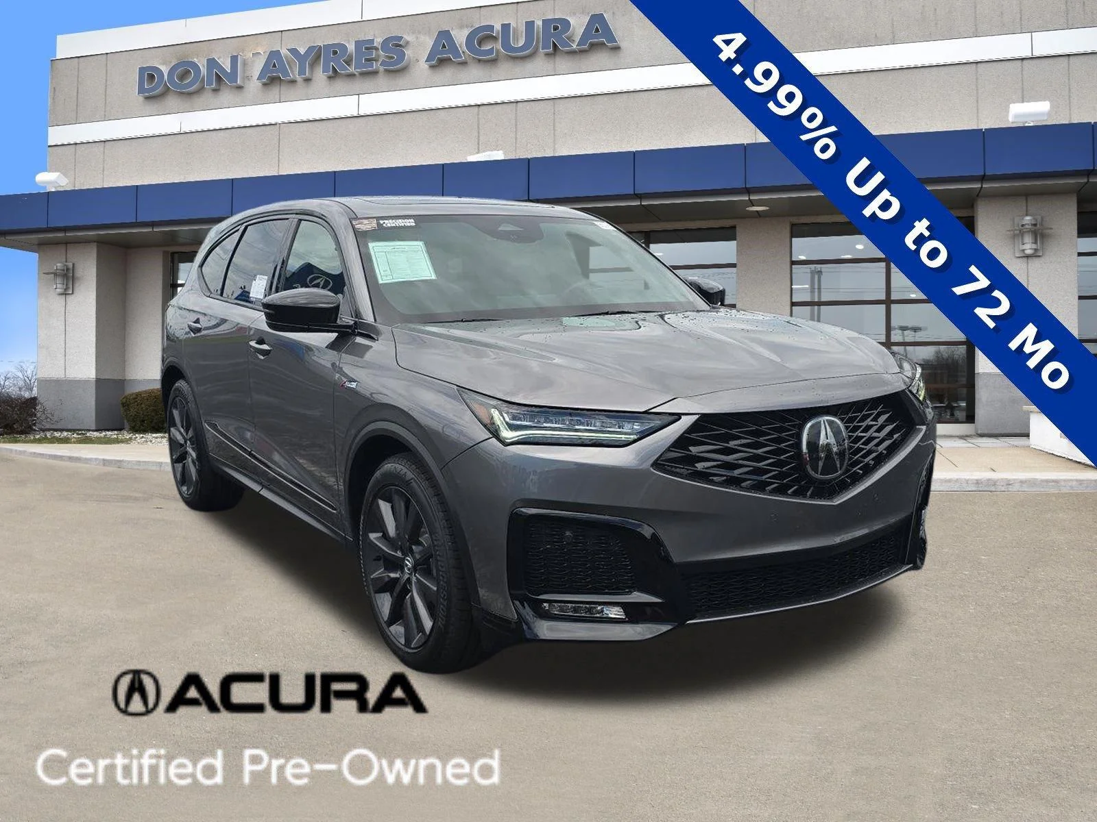 Used 2025 Liquid Carbon Metallic Acura SH-AWD A-SPEC image 1