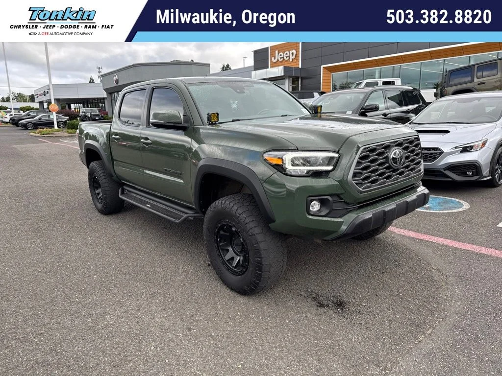 Used 2021 Army Green Toyota TRD Off-Road image 1