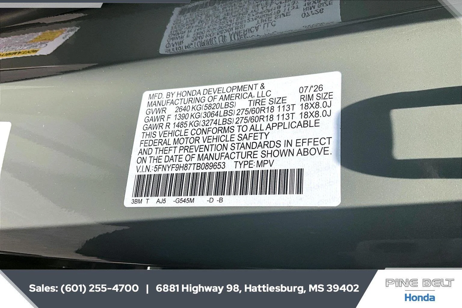 New 2026 Ash Green Metallic Honda TrailSport Elite Blackout image 11
