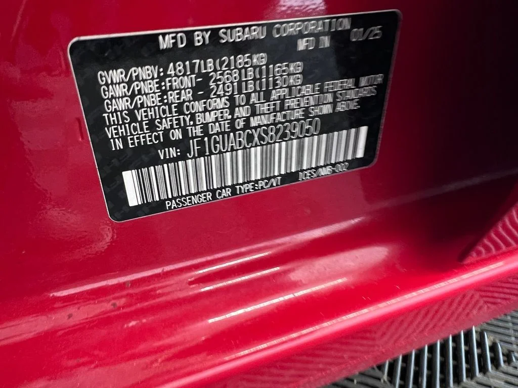Used 2025 Pure Red Subaru Base image 19