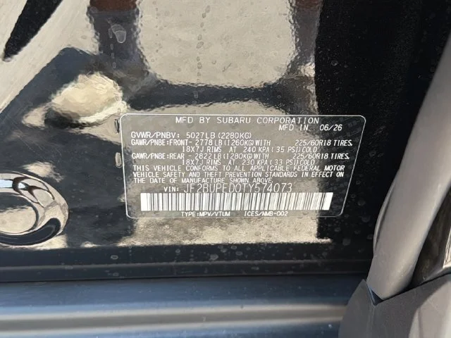 New 2026 CRYSTAL BLACK SILICA Subaru Touring image 26