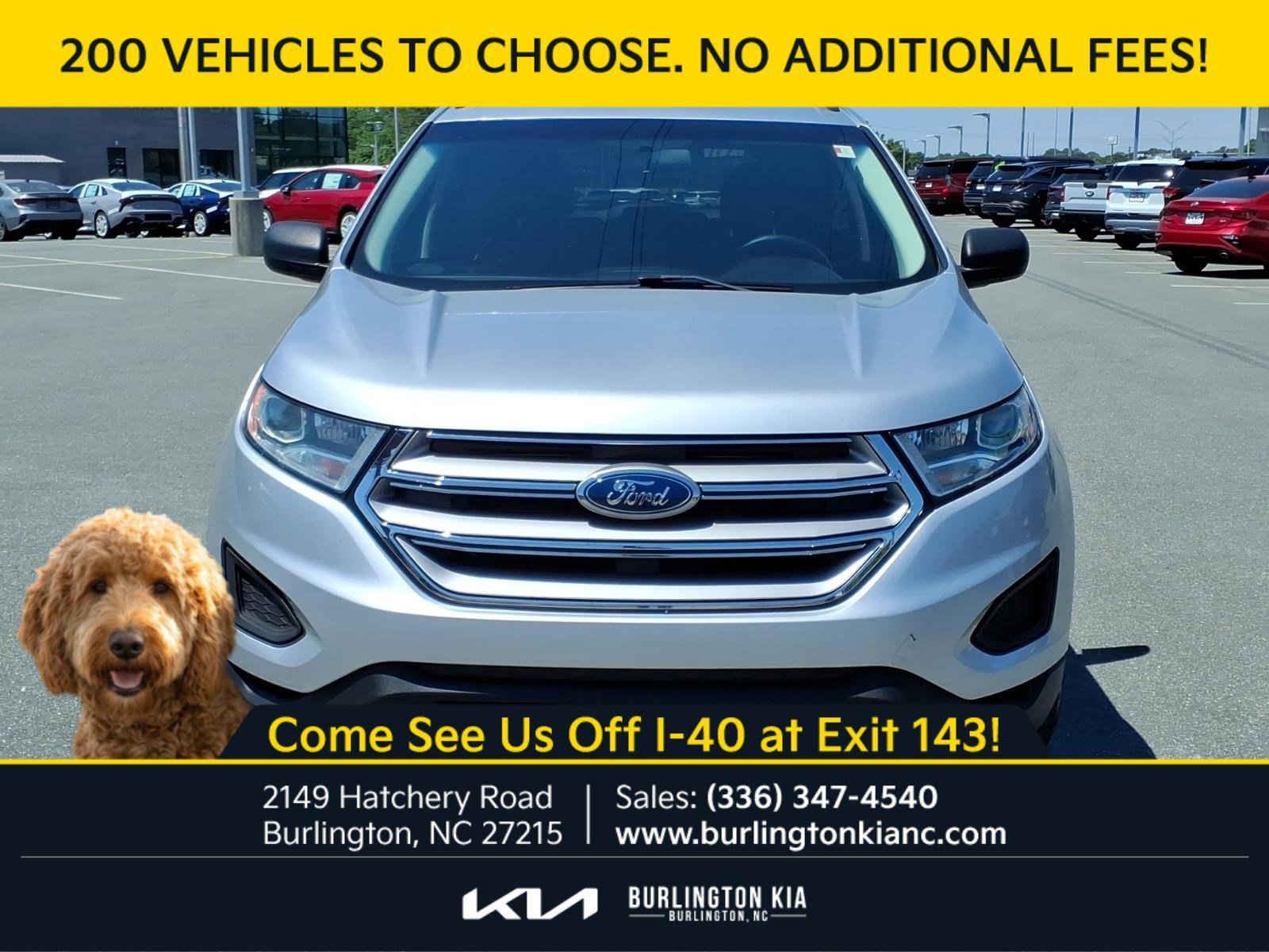 Used 2018 Ford Edge SE with VIN 2FMPK3G90JBC09572 for sale in Burlington, NC
