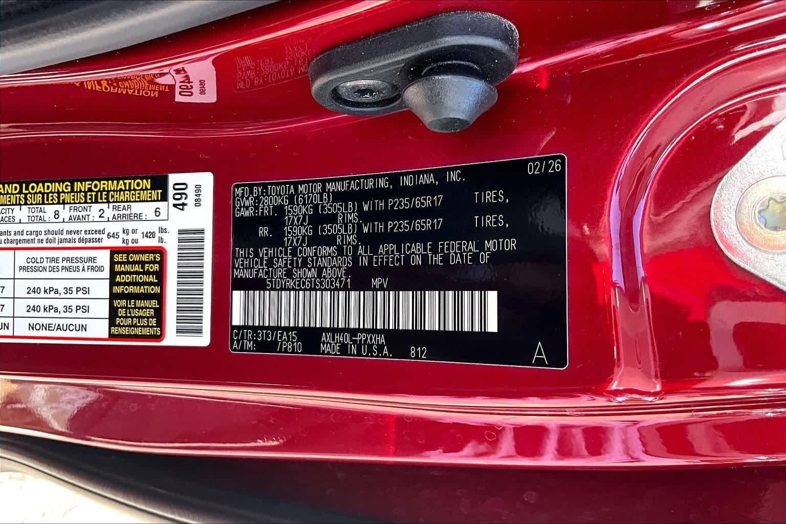 Certified Used 2026 Ruby Flare Pearl Toyota XLE image 29
