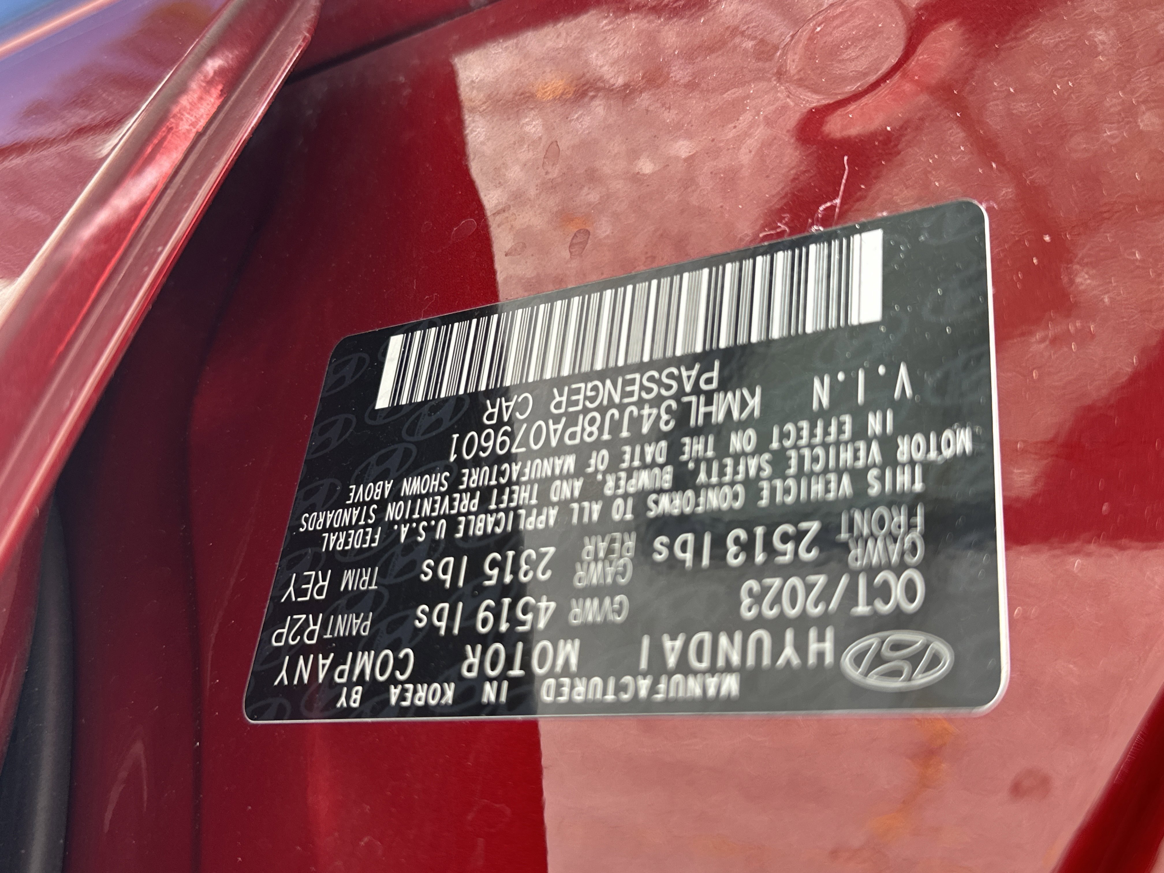 Used 2023 Ultimate Red Hyundai SEL image 37