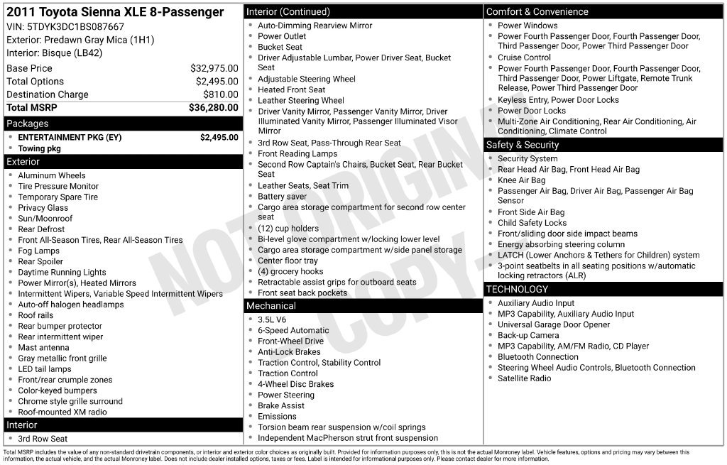 2011 Toyota Sienna