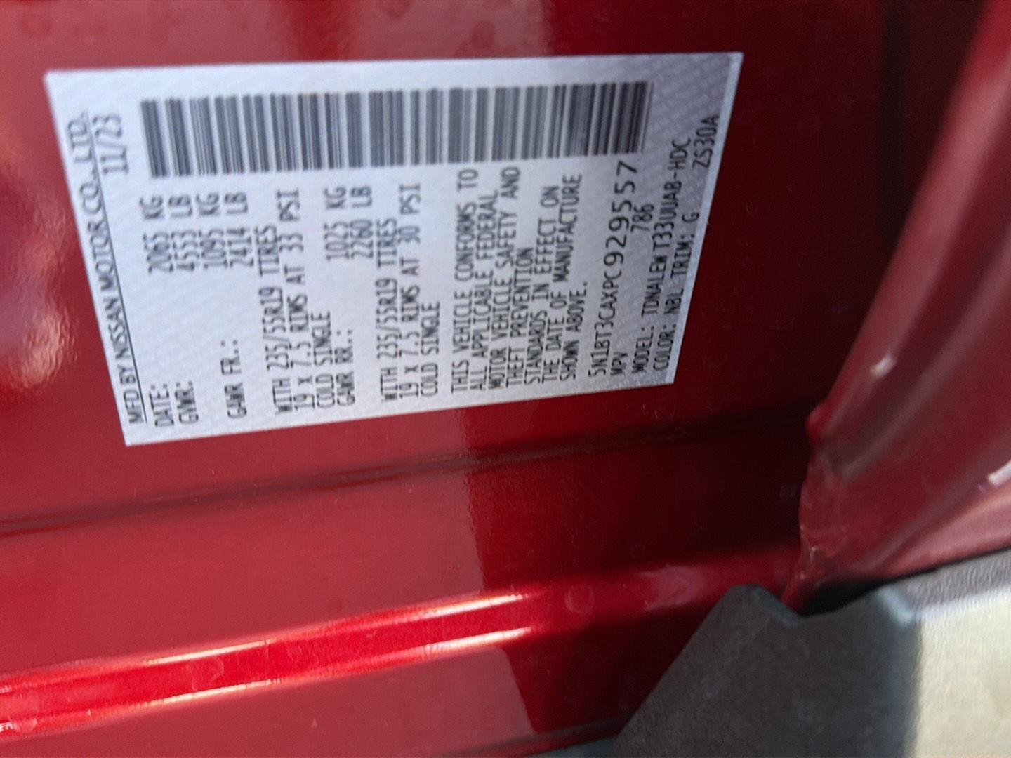 Used 2023 Scarlet Ember Tintcoat Nissan SL image 45