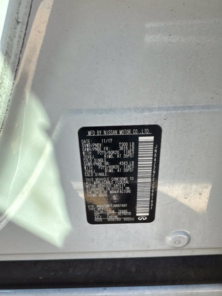 Used 2018 White INFINITI Base image 4