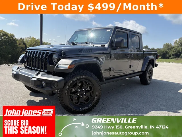 Pre-Owned 2022 Jeep Gladiator Willys Four Wheel Drive Crew Cab